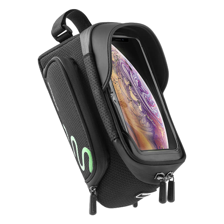 Oberrohrtasche fu00fcr Smartphone mit Regenschutz