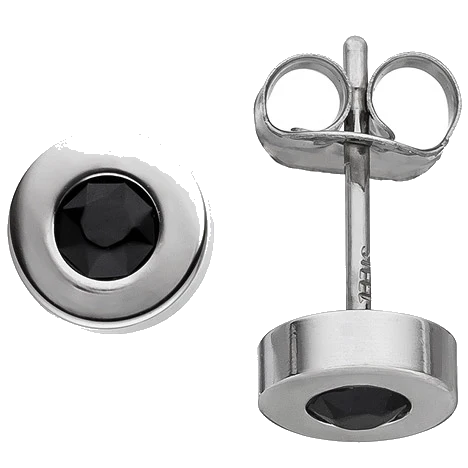 Ohrstecker rund aus Edelstahl mit SWAROVSKI® ELEMENTS Ohrringe 5 8 mm