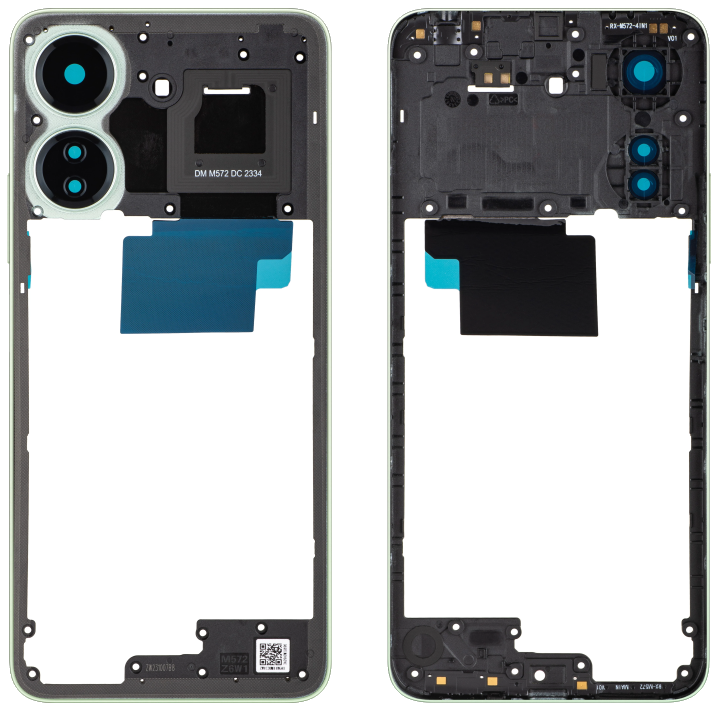 Mittelgehäuse Xiaomi Redmi 13C NFC, Grün (Clover Green), Service Pack 560002C3UN00