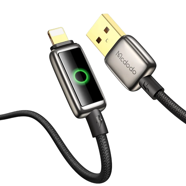 Daten- und Ladekabel USB-A - Lightning McDodo CA-6590 Auto Power Off, 18W, 1.2m, Schwarz