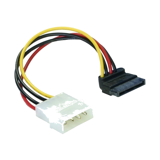 DELOCK Stromkabel SATA 15Pin down -> Molex 4Pin Bu/St intern