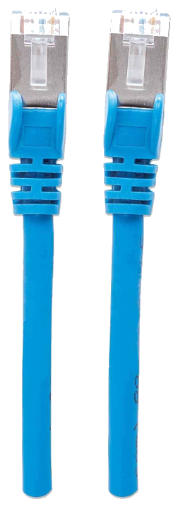 INTELLINET Patchkabel Cat6a-Stecker/Cat7-Rohkabel 1,5m blau