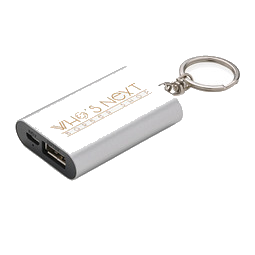 XD COLLECTION Schlüsselanhänger Powerbank, 1.000 mAh, silber