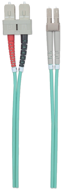INTELLINET LWL Anschlusskabel LC/SC 1m Multimode OM3 aqua