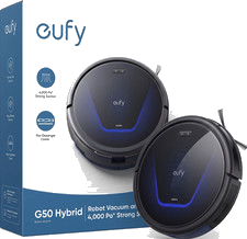 eufy G50 Hybrid Saugroboter mit Wischfunktion 4000Pa Pro-Detangle Comb Schwarz