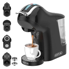 5in1 Multikapsel Kaffeemaschine Kapselmaschine Padmaschine Pulver 5 Einsätze