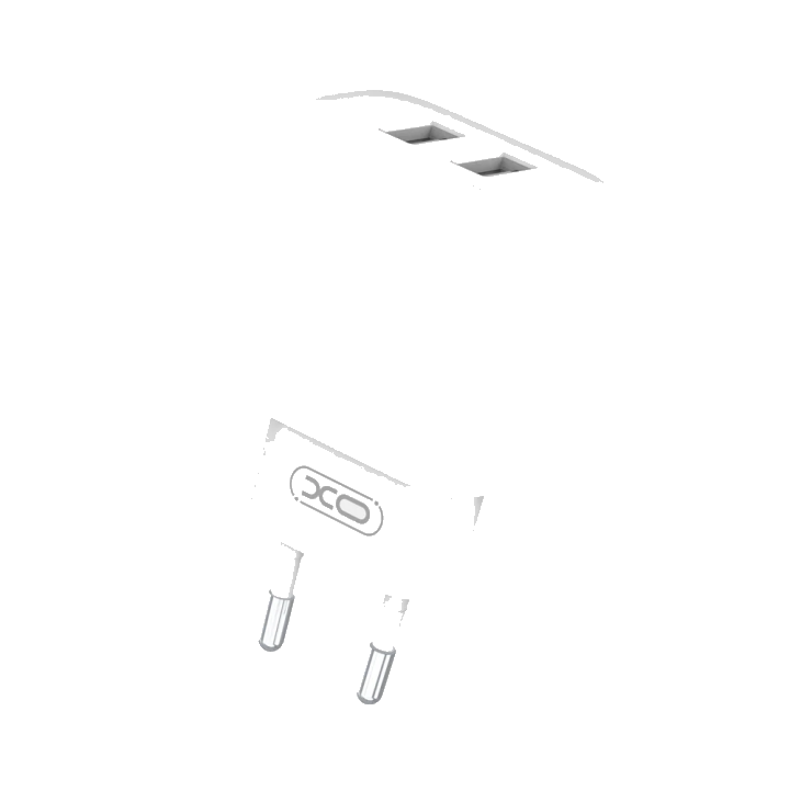 Netzladegerät XO Design CE02C, 10.5W, 2.1A, 2 x USB-A, Weiß