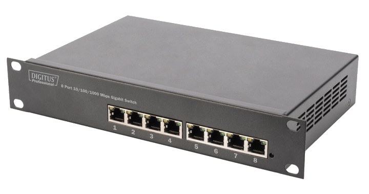 Digitus 8-Port Gigabit Switch, 10 Zoll, Unmanaged