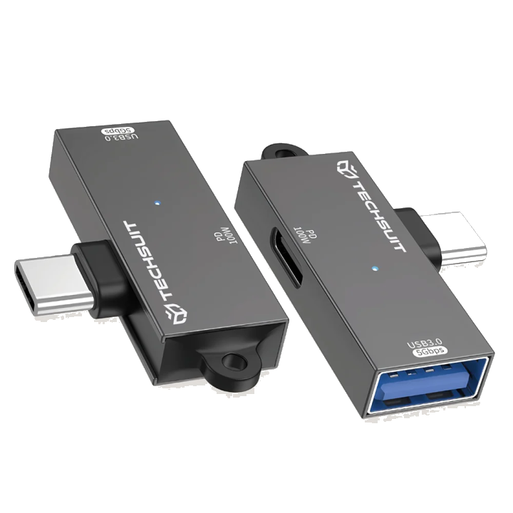 OTG Adapter USB-C - USB-A Techsuit A21, Grau