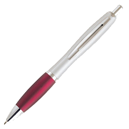 LANCE® Metall-Kugelschreiber Chicago, blaue Mine, silber,rot