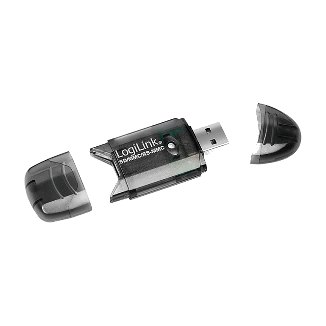 LogiLink USB 2.0 Mini Card Reader für SD/MMC, anthrazit