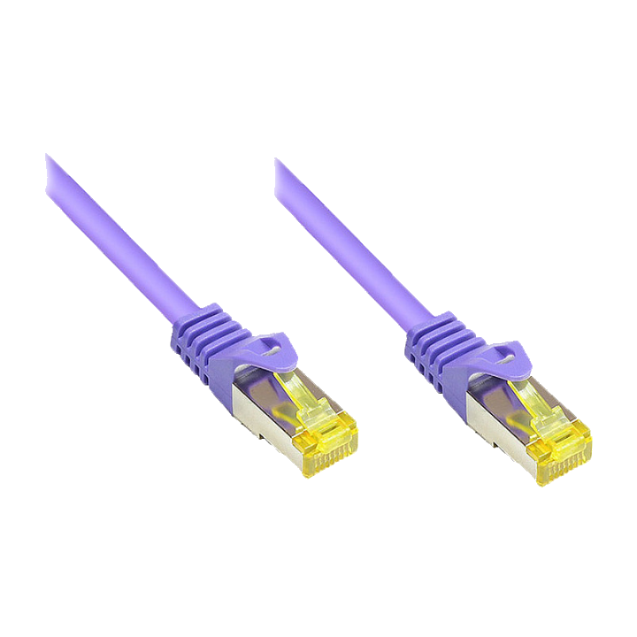 Good Connections Patchkabel m. Cat.7 Rohk. violett 0,15m