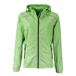 JAMES & NICHOLSON Damen Regenjacke Basic, grün, M