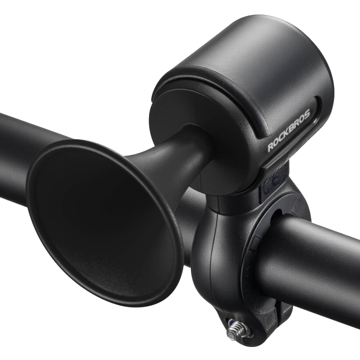 ROCKBROS Fahrradklingel Elektrisch 120dB Ton IPX5 Wasserschutz Smartphone Tracking - Schwarz