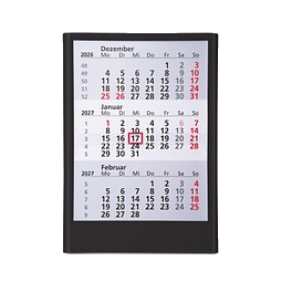 2-Jahres-Wandkalender 2027/2028, schwarz