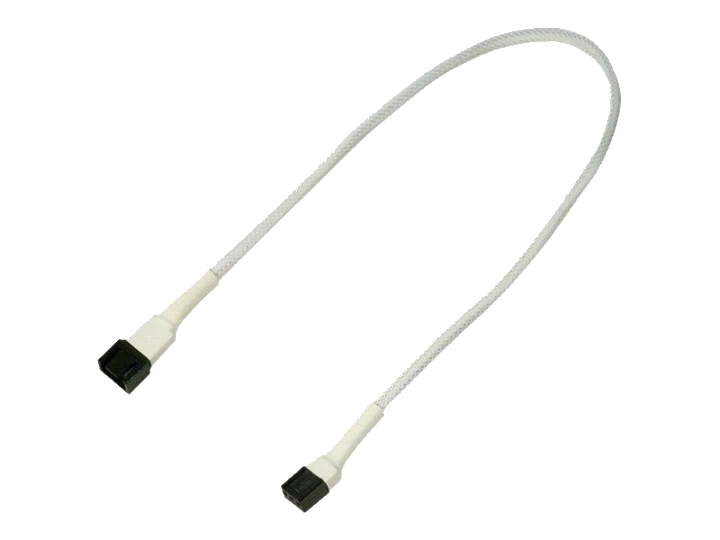 Nanoxia Kabel 3-Pin Verlängerung, 30 cm, weiß