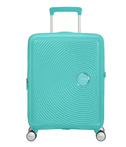 American Tourister Soundbox Trolley S 4R 55cm, erweiterbar Poolside Blue