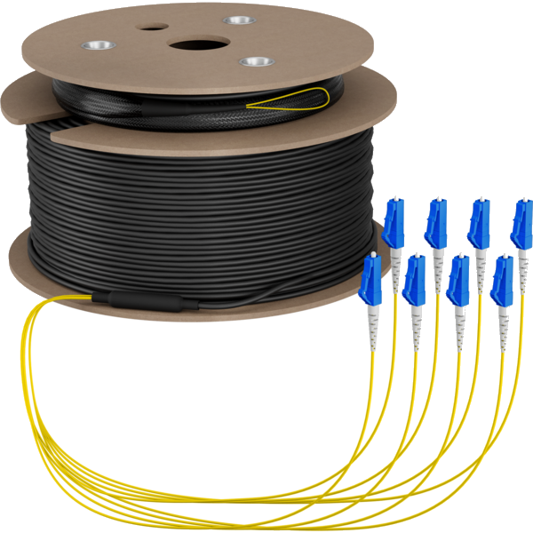 Trunkkabel U-DQ(ZN)BH OS2 8E (1x8) LC-LC, 190m Dca LSZH G657A1