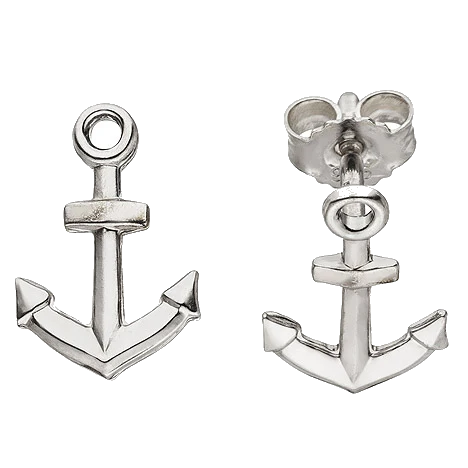 Ohrstecker Anker 925 Sterling Silber Ohrringe Silberohrringe Ankerohrstecker
