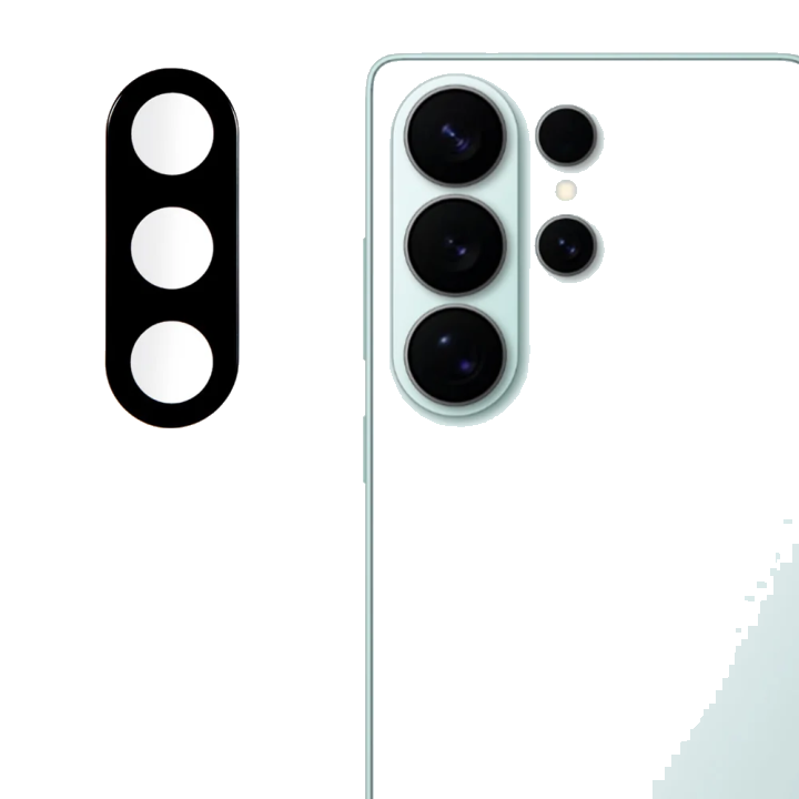 Schutzfolie Techsuit für die Rückkamera des Samsung Galaxy S26 Ultra S948, gehärtetes Glas, Schwarz