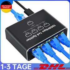 4 Port LAN Splitter 1 auf 4 Gigabit Ethernet Switch Port Netzwerk Kabel Verteil