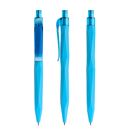 prodir® Druckkugelschreiber QS20 Soft Touch PRT Push, blaue Mine, cyanblau