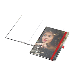 Geiger-Notes Notizbuch Match-Book White A4 Bestseller, inkl. Digitaldruck auf Einband, matt, rot