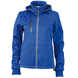 JAMES & NICHOLSON Damen Softshell-Jacke Maritime, blau/dunkelblau-weiß, M
