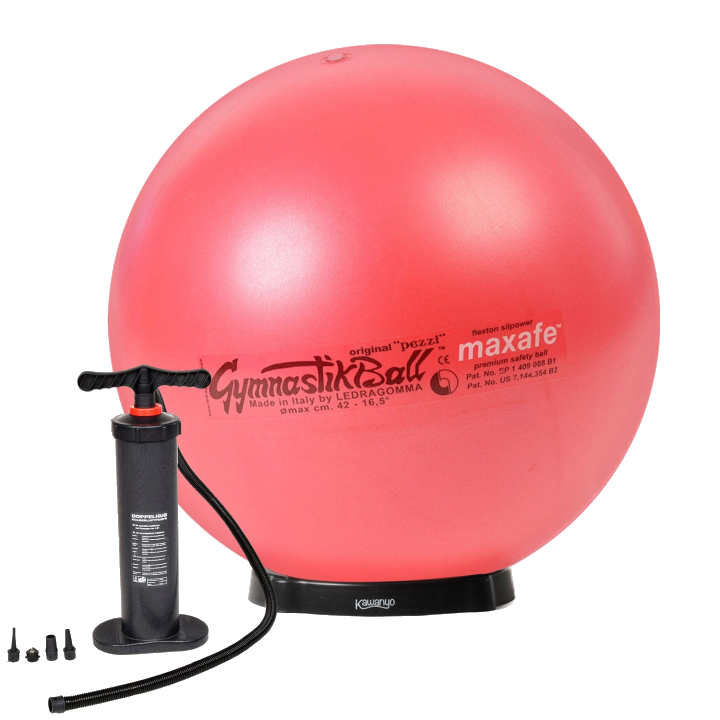Original Pezzi® Gymnastikball MAXAFE m. Standpumpe u. Ballschale