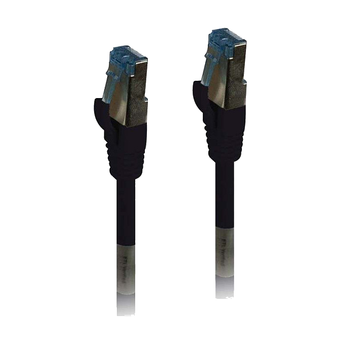 Synergy21 Patchkabel RJ45, CAT6A 500Mhz, 0,15m, schwarz, S-STP(S/FTP), TPE/LSZH(Superflex), AWG26,