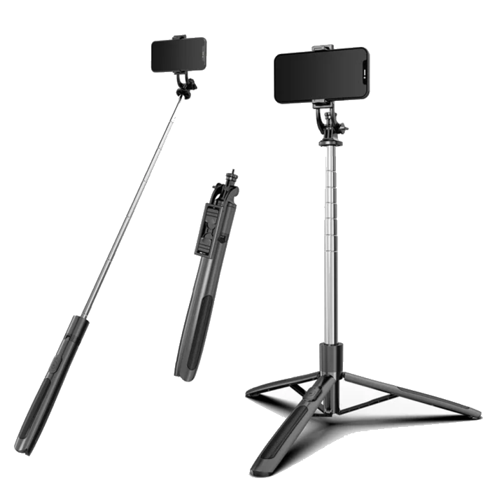 Selfie Stick Bluetooth Techsuit Q05, Universal, Schwarz
