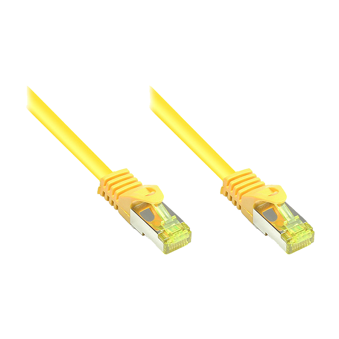 Good Connections Patchkabel m. Cat.7 Rohkabel gelb 0,5m