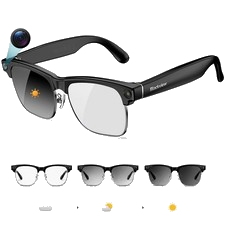 Herren AI Smart Brille Photochrome Gläser Mit 800W Kamera Foto, Videoaufnahmen