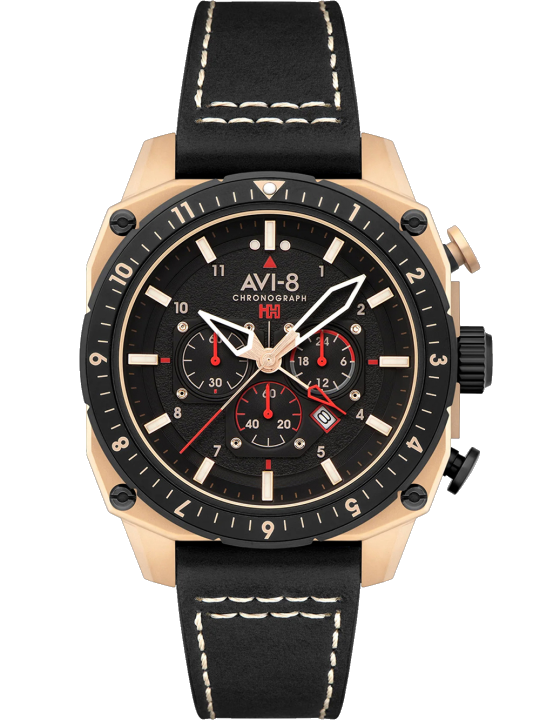 AVI-8 AV-4100-06 Herrenuhr Hawker Hunter Dual Time Chronograph 43mm 5ATM