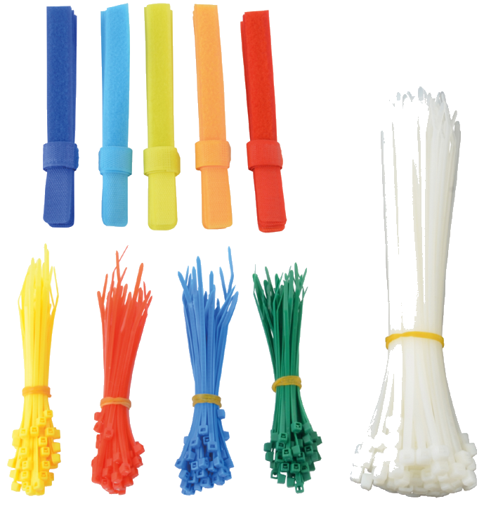 BRÜDER MANNESMANN Kabelbinder- & Klettband-Set, 350-teilig