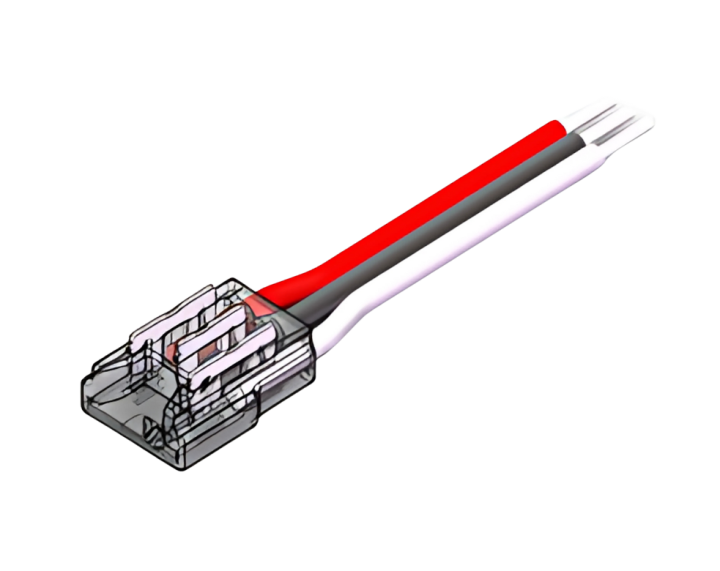 LED Anschlussverbinder – 3-polig, 10 mm, mit 15 cm Kabel, lötfrei für CCT SMD LED Streifen