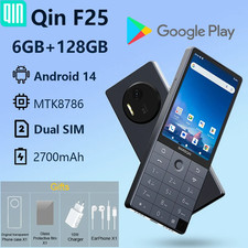 QIN F25 4G Mini Smartphone 6+128GB QWERTY Tastatur +3,54" Touchscreen Android 14