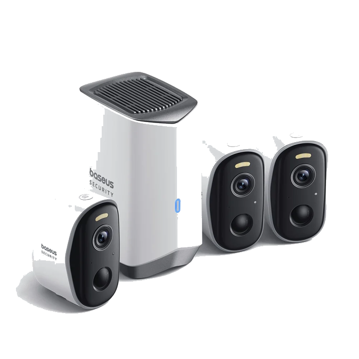 Baseus N1 Überwachungskamera, Wi-Fi, 2K, IP67, Außenbereich, 3er-Set S0TW012131