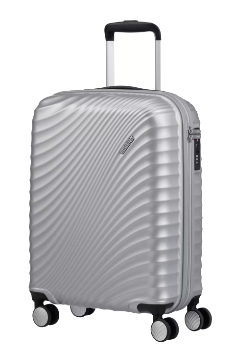 American Tourister Jetglam Trolley mit 4 Rollen 55 Metallic Silver