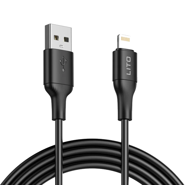 Daten- und Ladekabel USB-A - Lightning Lito LD06L, 18W, 1m, Schwarz