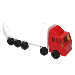 Zettelbox mit Stifteköcher LKW, rot/weiß