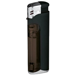 Piezo LED-Feuerzeug Light Fire, schwarz/matt