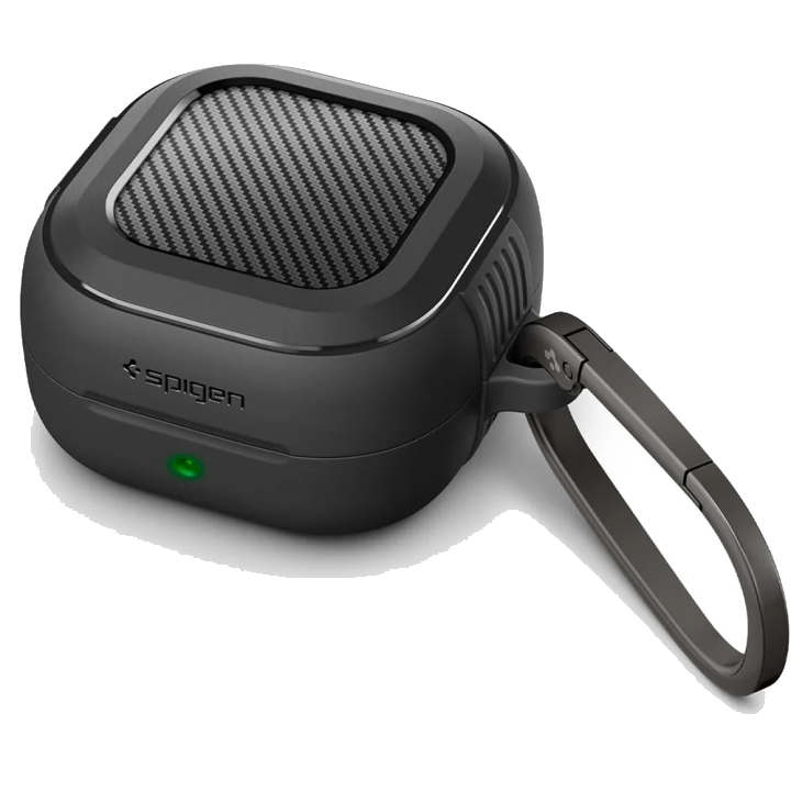 Spigen Rugged Armor Hülle für Samsung Galaxy Buds4 / Buds4 Pro, Mattschwarz ACS11200