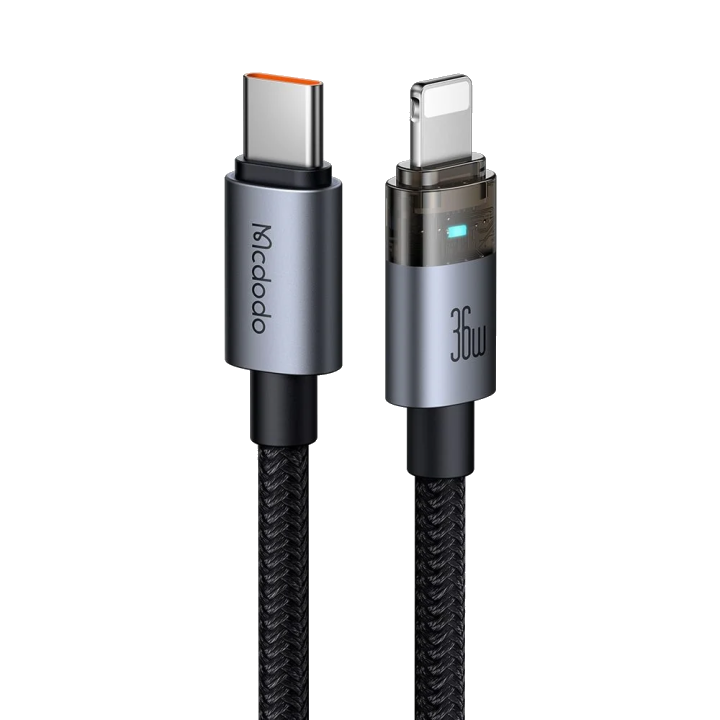Daten- und Ladekabel USB-C - Lightning McDodo CA-6940, 36W, 1.2m, Schwarz