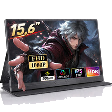 15,6 Zoll Portabler Monitor 1080P HDR IPS Bildschirm Mobiler Monitor für Laptop