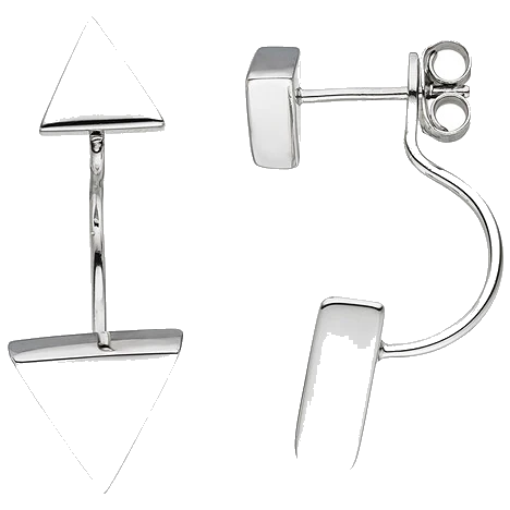 Ohrhänger Dreieck 925 Sterling Silber Ohrringe Ohrstecker Dreieck