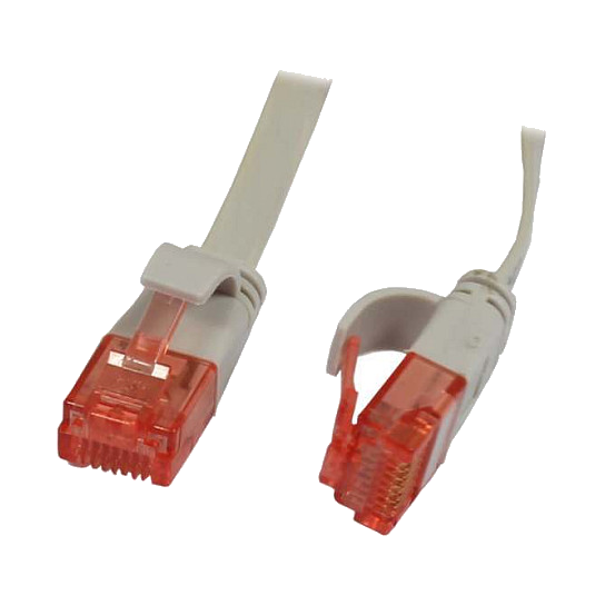 Synergy21 Patchkabel RJ45, CAT6 250Mhz, 0,5m grau, UTP(U/UTP), PVC, Flach