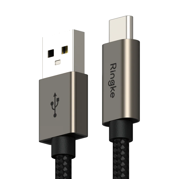 Daten- und Ladekabel USB-A - USB-C Ringke, 60W, 2m, Schwarz