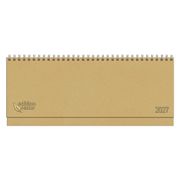 Tisch-Querkalender aus Karton 2027, braun