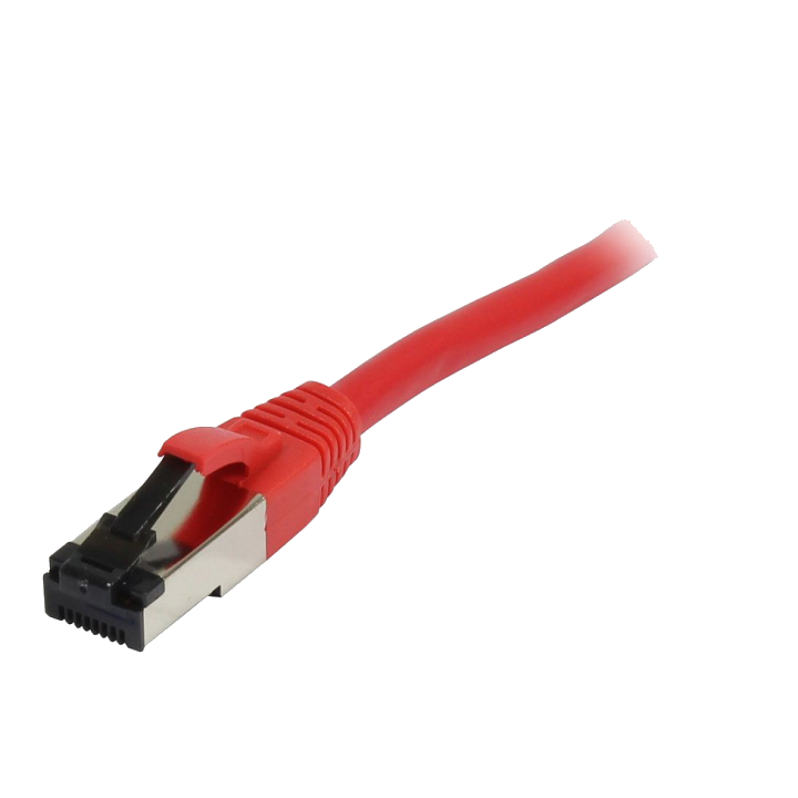 Synergy21 Patchkabel RJ45, CAT8.1 2000Mhz, 0,25m, rot, S-STP(S/FTP), TPE(Ultra SuperFlex), AWG26,